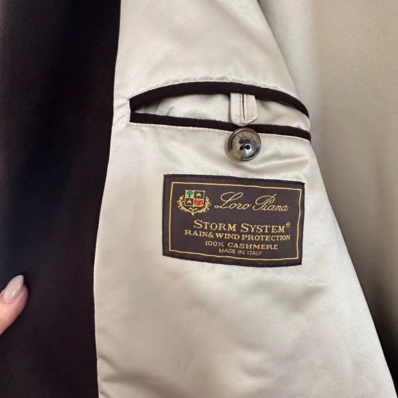 LORO PIANA: Storm System  - Long Jacket 💯% Cashmere Sz: Large - Picture 8 of 16